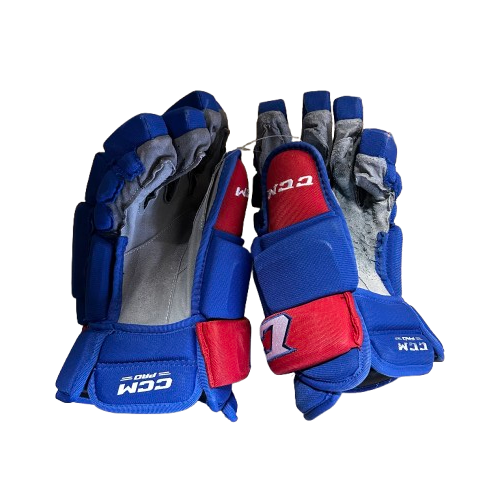 CCM HG97PP - Gant de hockey Pro Stock d'occasion (bleu/rouge) n° 2